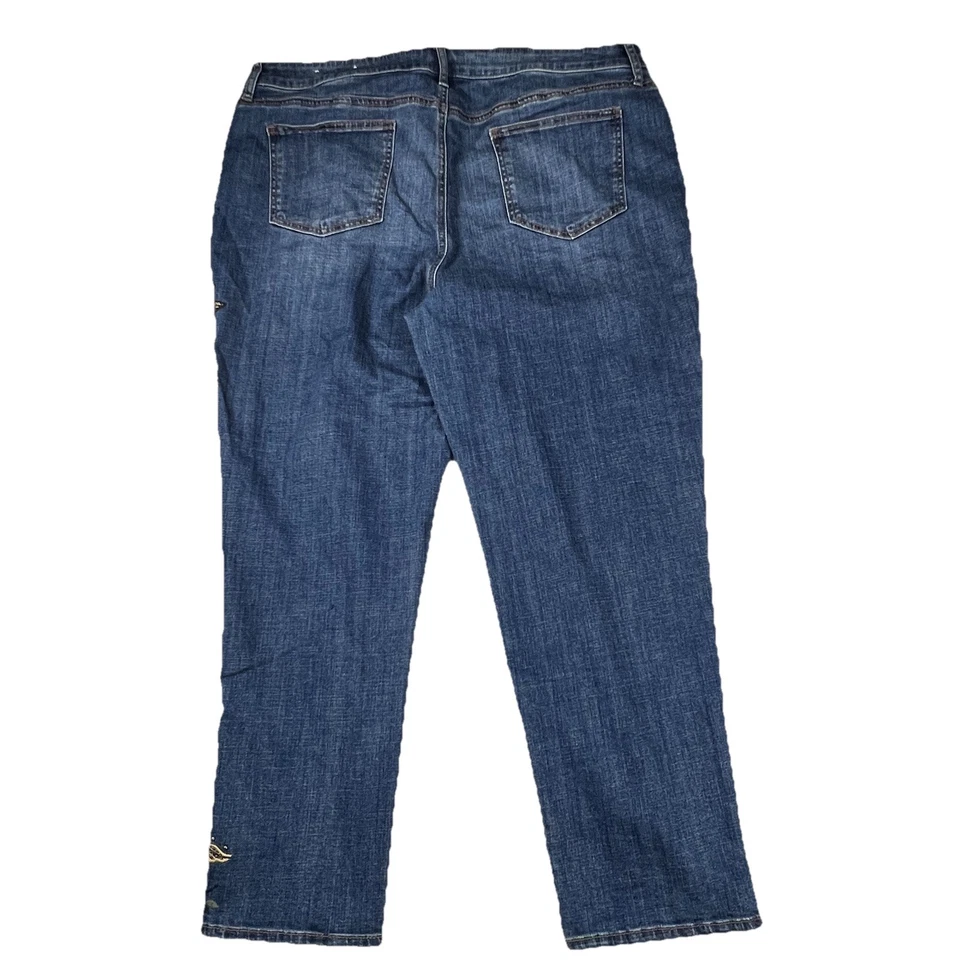 Pantalones de mezclilla al tobillo Chicos So Slimming Girlfriend bordado pesado artesanal boho 3,5 (18) Foto 4 de 4