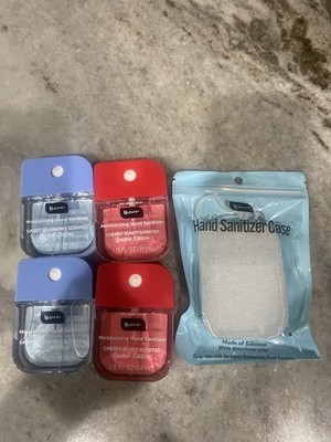 B pure 2 blueberry and 2 cherry burst  limited edition hand sanitizer + case set