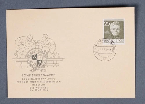 MayfairStamps Germany FDC 1953 Karl Friedreich Schinkel Architect First Day Cove