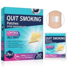 Step 2 Quit Smoking Patches, 14mg Stop Smoking Aids Patches, 30 Count Quit Sm...