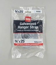 Oatey Galvanized Pipe Hanger Strap 3/4 in x 25 ft, MPN 33530