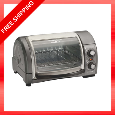 BIG DEAL Hamilton Beach 4 Slice Toaster Oven Roll Top Door 1200W Silver 31334D