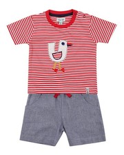 Lilly And Sid Sandy Seagull Short Set 3-6 Months