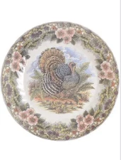 Churchill Thanksgiving Turkey Rimmed Soup Bowl Myott factory archives