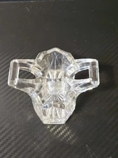 Antique Heacock & Johnson Plain Block Open Salt Dip - 2 Handles, 2 Cellars