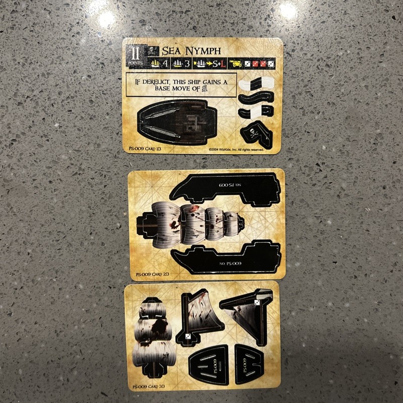 Sea Nymph PS-009 COMPLETE Unpunched Pirates of the Spanish Main - Pirate Ship