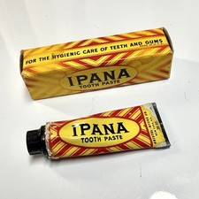 Vtg Ipana Toothpaste Tube & Original Box Meta...