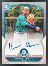2023 Bowman Chrome Prospect Autographs #CPA-MA Michael Arroyo RC Autograph Auto