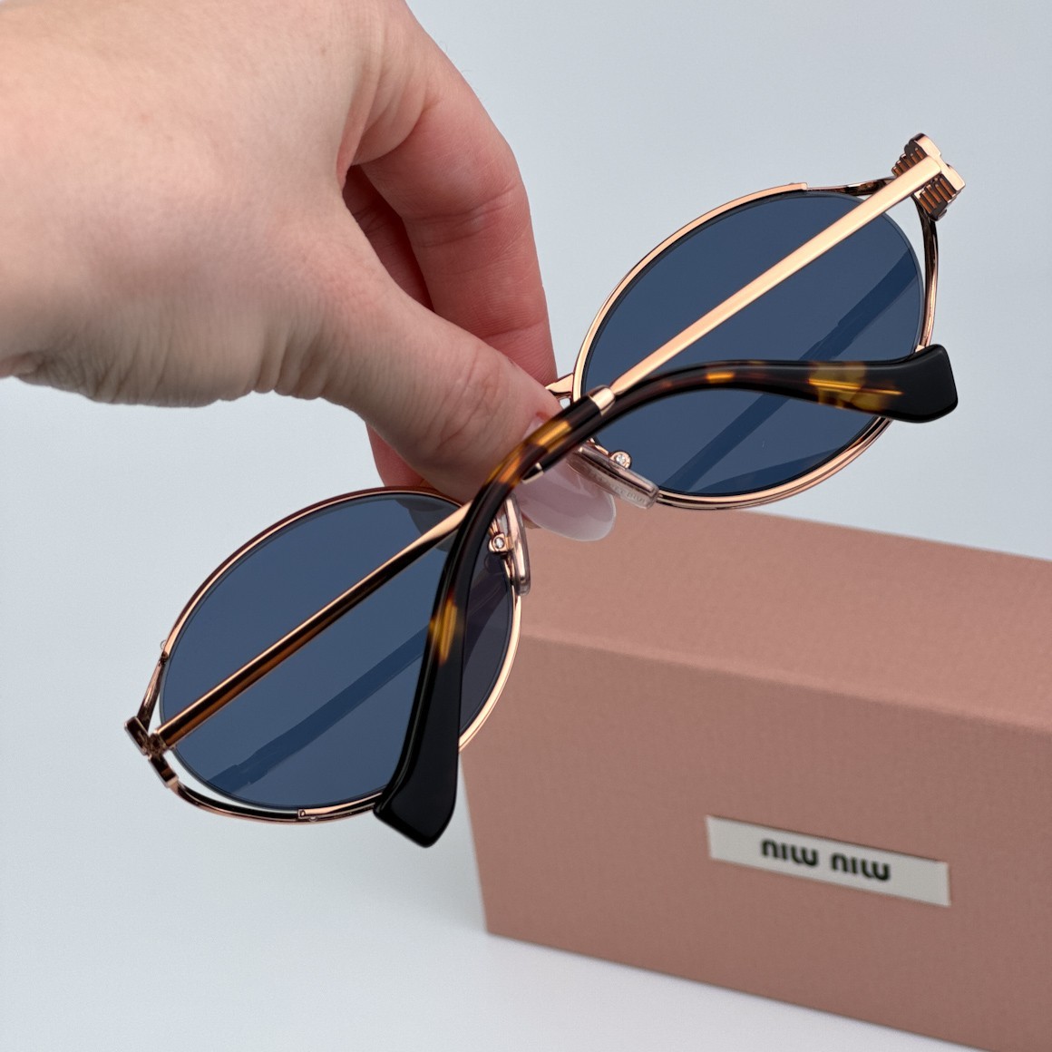 Miu Miu MU 52YS Women's Sunglasses - Blue & Gold - Ship Returns