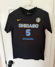 NWT Nike WNBA Chicago Sky Reese #5 Explorer Edition T-Shirt Black Size M 10/12