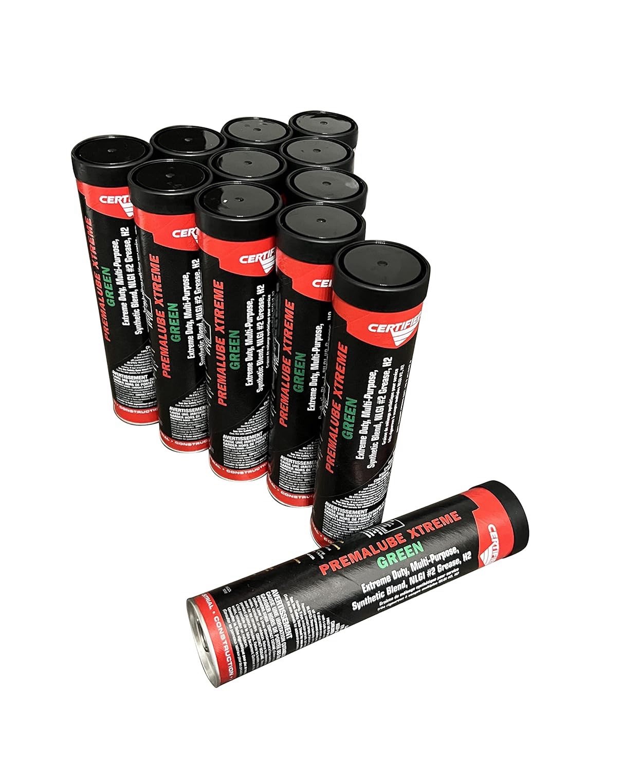 Certified Labs Premalube Xtreme Green #2 Grease 12 tubes