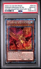 YU-GI-OH! RA03-QUARTER CENTURY BONANZA EN137 THE WINGED DRAGON EDITION QCR PSA10
