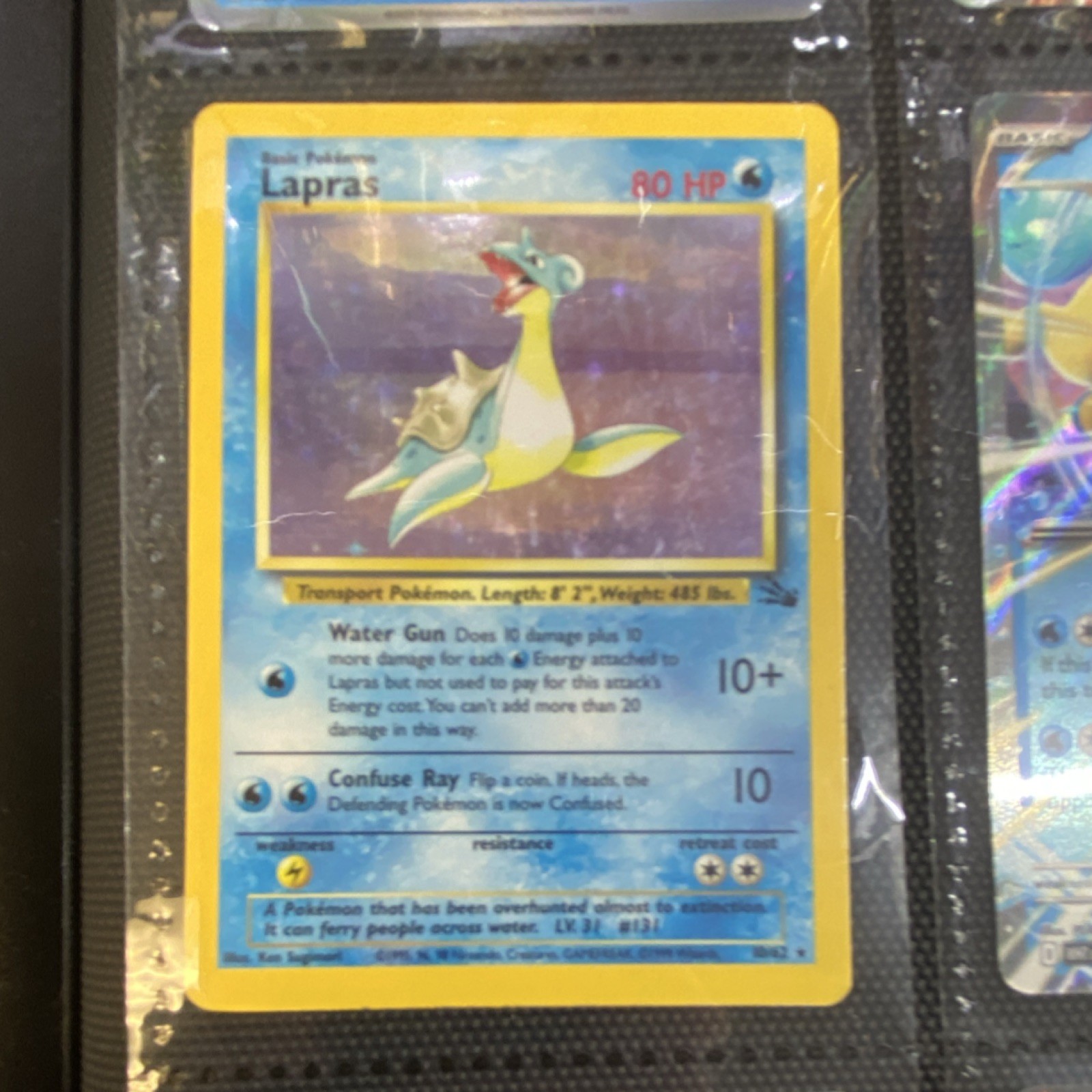 Pokémon TCG Base Set Lapras 10/62 Ken Sugimori Wizards of the Coast 1999