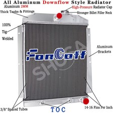 3 Row Radiator Fit 1947-195453 Chevy Pickup Trucks 31003600 37003800