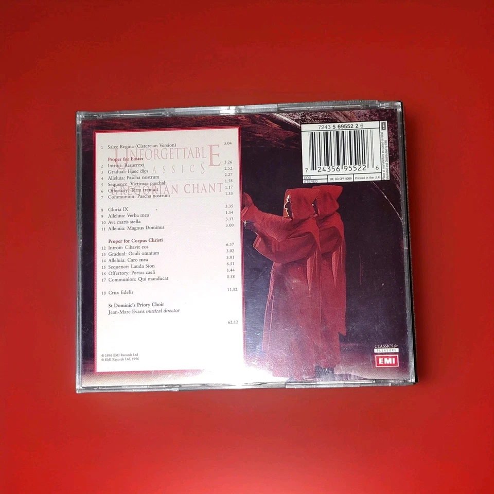 Unforgettable Classics - Gregorian Chant - St. Dominic's Priory Choir (CD, 1996) - Image 4 of 4