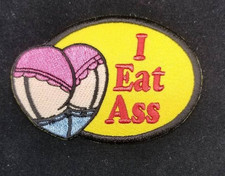 Funny Adult Humor Embroidered Patch Iron On Sew On Approx 2.5x3.5"