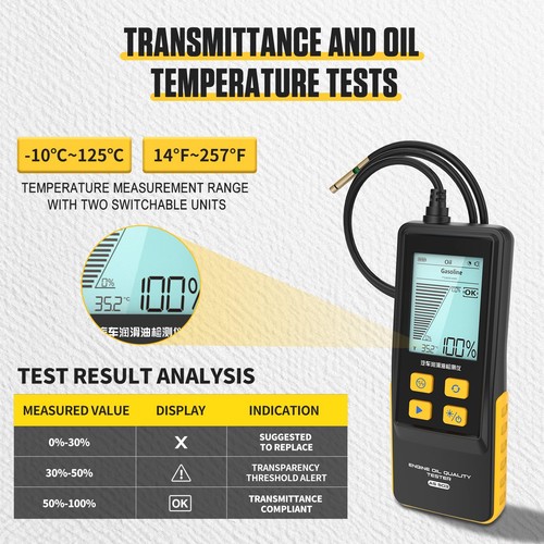 Engine Oil Tester & Motorcycle Change Kit- Gasoline/Diesel Diagnostic...  - Foto 2 di 9