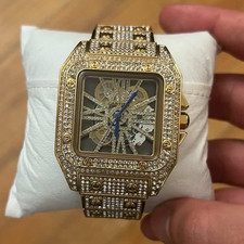 Наручные часы Gold Tone Square Skeleton