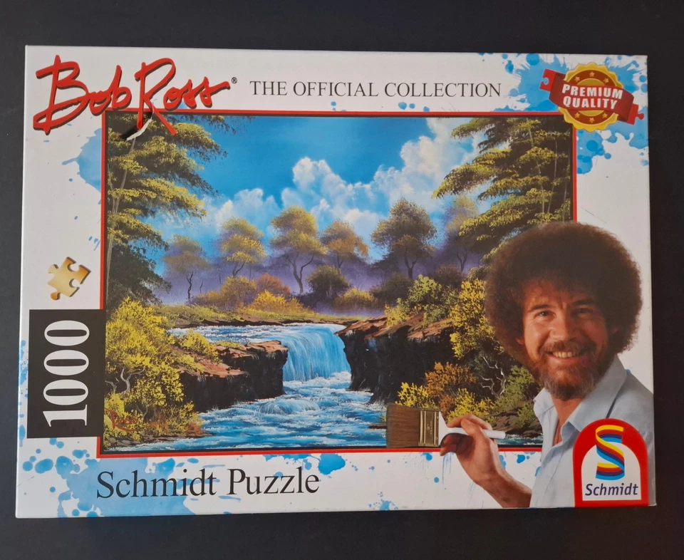 Puzzle Wasserfall auf der Lichtung Bob Ross 1000 NEU OVP Schmidt Paket Sammlung - Bild 1 von 1