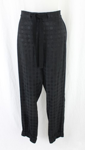 Ann Demeulemeester NWT Women's Black Print Wednesday Trousers Pants 42 US 10