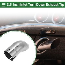 3.5 Inlet T304 Stainless Steel Turn Down Exhaust Pipe 230mm Long Silver Tone 3.5 Inlet T304 Stainless Steel Turn Down Exhaust Pipe 230mm Long Silver Tone