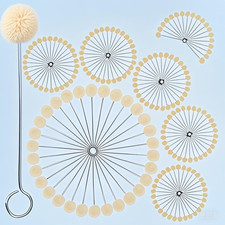 200 Pack Wool Daubers for Leather Dye Wool Ball Brush Dyeing with Metal Handle f