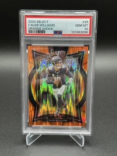 2024 Select Concourse Caleb Williams #25 Orange Shock Prizm /499 (RC) PSA 10