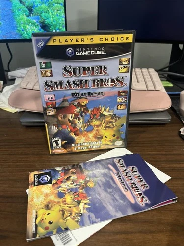 Super Smash Bros. Melee Nintendo GameCube Case And Manual Only No Disc