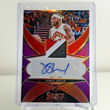 2024-25 Panini Select Jamal Shead Rookie Jersey Auto Purple Prizms RC /99