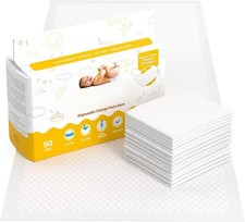 Disposable Changing Pad Liners 50 Pack Super Soft,Ultra Absorbent  Waterproof