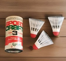 Vintage 60's Badminton Shuttlecocks 3 Racquet Ball Sporting Goods Collectible