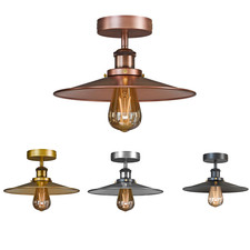 Vintage E27 Ceiling Light Fitting Metal Semi Flush Mount Lamp Kitchen Decor