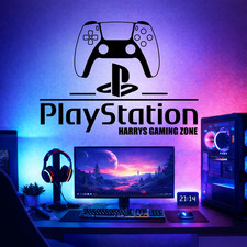 Personalised Gaming Zone Wall Stickers Gamer Name Controller Wall Decals