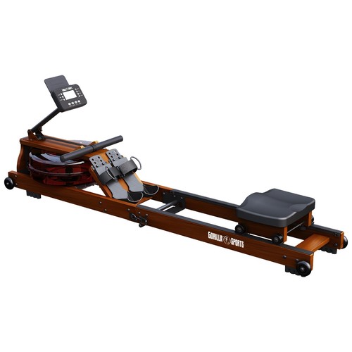 GORILLA SPORTS® Rudergerät Wasser Holz Klappbar Rudermaschine für Zuhause - Bild 12 von 12