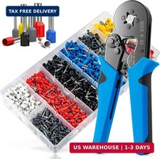 Ferrule Crimping Tool Kit, LUNEY Crimper Plier with 1250PCS Wire Ferrules Kit Wi