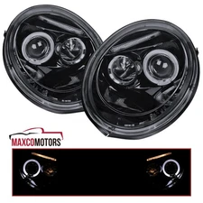Smoke Projector Headlights Fits 1998-2005 VW Volkswagen Beetle Halo Left+Right