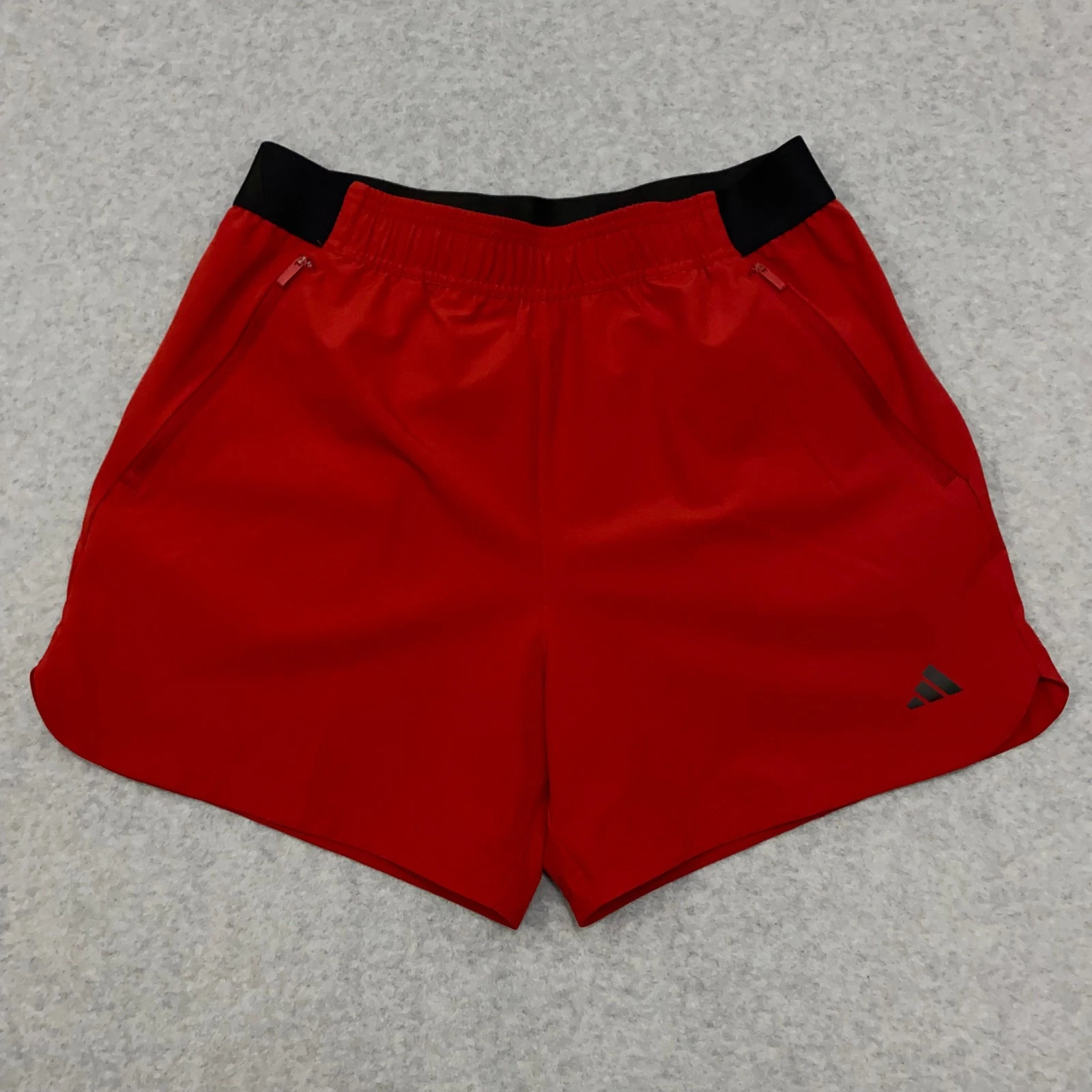 Adidas Axis Woven 4.0 Mens Sz M Red Zip Pocket Running Training Shorts 5" IN6020