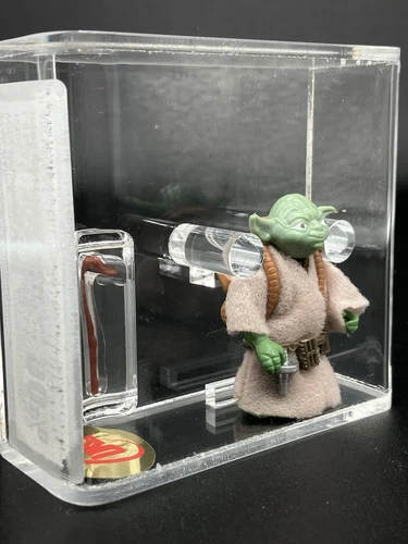 Vintage Star Wars Figure Yoda 'Brown Snake' HK UKG 90% GOLD!!! No AFA - Picture 7 of 10