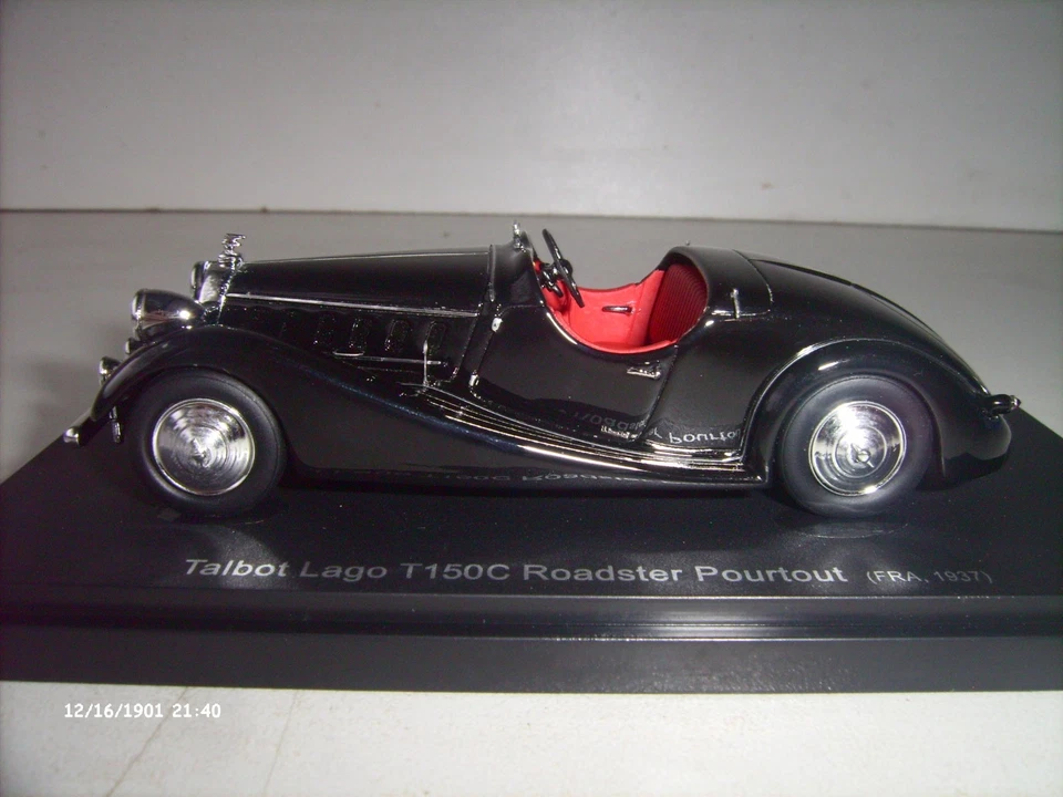 TALBOT LAGO T150C ROADSTER POURTOUT 1937 1:43 AVENUE-43 60076 in OVP - Bild 3 von 4