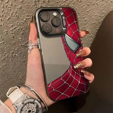 Luxury IMD Lens Circle Spider Man Cartoon Skin TPU Phone Case For iPhone15/16/17
