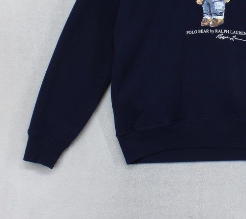 Ralph Lauren Polo Bear Hoodie Mens Size L Blue Graphic Regular Fit Pullover - Picture 8 of 15