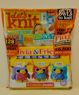 Let's Knit Kit #147 - Owls to Knit - 128 Pattern Ideas - 2019 - New Old Stock
