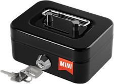 Cash Box with Lock Small Cute Lock Box with Money Slot Mini Portable Casino Safe