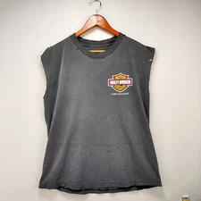 Vintage 90s Harley Davidson Sun Faded Sleeveless Shirt Mexico XL