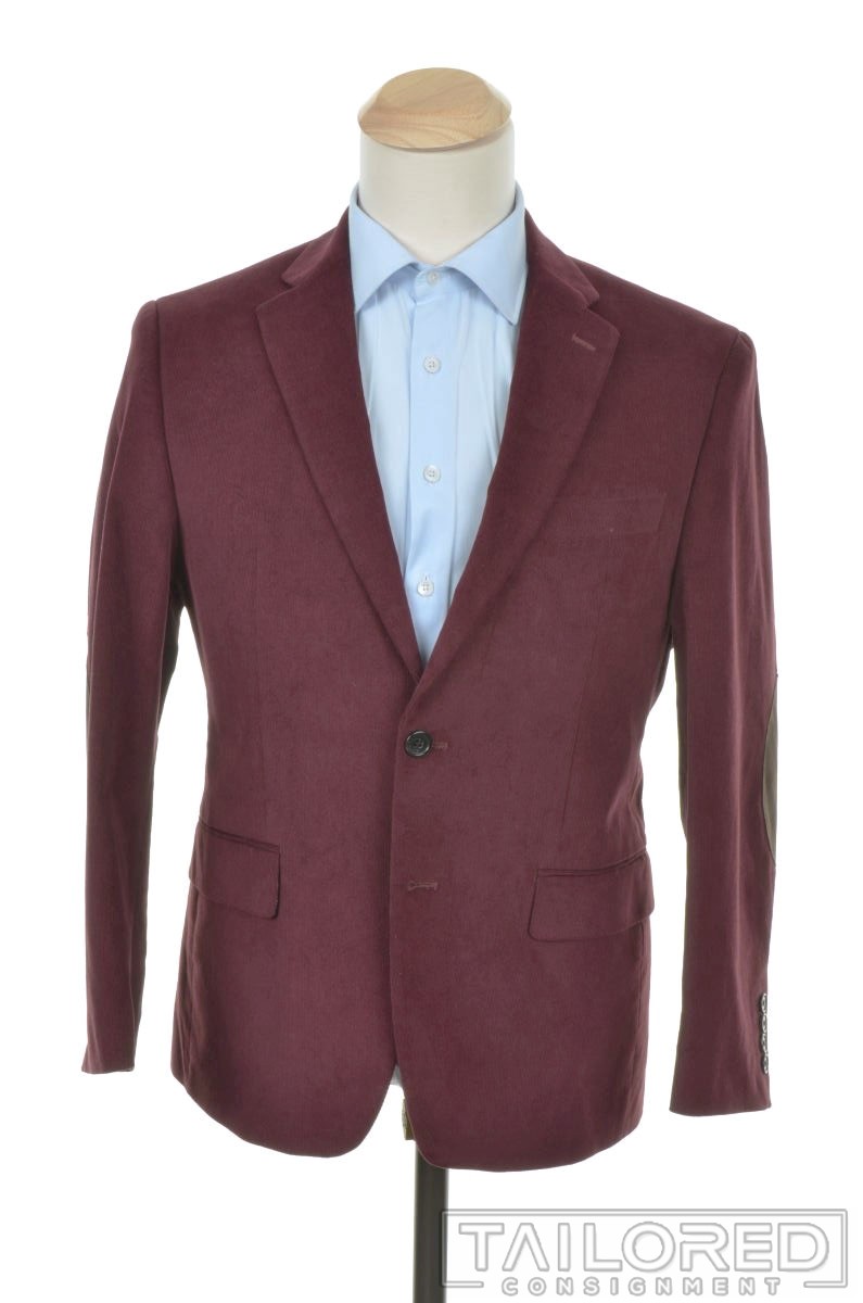 NEW - LAUREN RALPH LAUREN Solid Red Cotton Mens Blazer Sport Coat Jacket - 38 S thumbnail 2