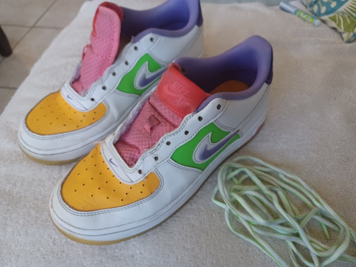 Boy's Nike Air Force 1 White Space Purple FD1035-100 Size US 5.5Y