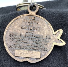 Vintage Hotel Key Fob & Key From The Mutiny At Sailboat Bay Coconut Grove FL