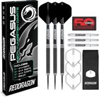 RED DRAGON Pegasus Professional Tungsten Steeltip Darts Set Black 24G, 