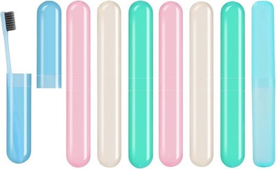 8 Pack Toothbrush Cases Travel Toothbrush Holder Portable Toothbrush Container