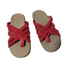 Vionic 8 Red Tia Strappy Comfort Sandals New 